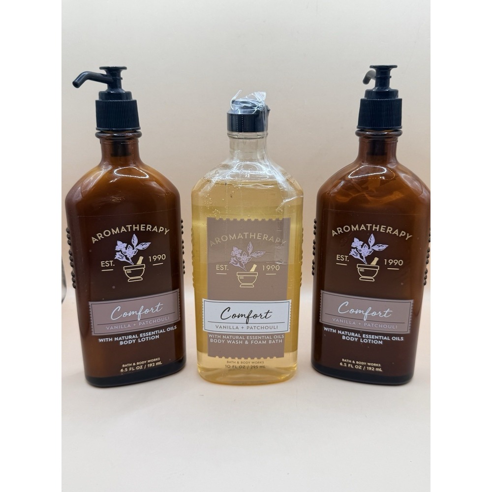 Bath & Body Works Aromatherapy Comfort Vanilla and Patchouli LOTION & BODY WASH